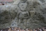 Roca del nen o de l’home. Roca amb gravats rupestres amb una figura antopomorfa al Pla de&nbsp;Savassona