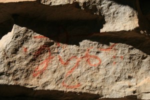 Text amb lletra aràbiga a l'Abric de la Baridana II. Rojals, Montblanc, Muntanyes de Prades