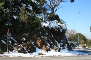 Neu a la bifurcació de l'Arrabassada