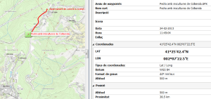 A peu des de Vista Rica fins la Pedra amb inscultures de Collserola a CompeGPS