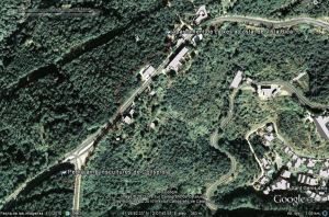 A peu des de Vista Rica fins la Pedra amb inscultures de Collserola a Google Earth